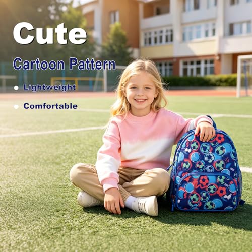 Image of Toddler Backpack Boys Girls 3-6, Preschool Football School Bag, Kindergarten Kids Trip Overnight Bag