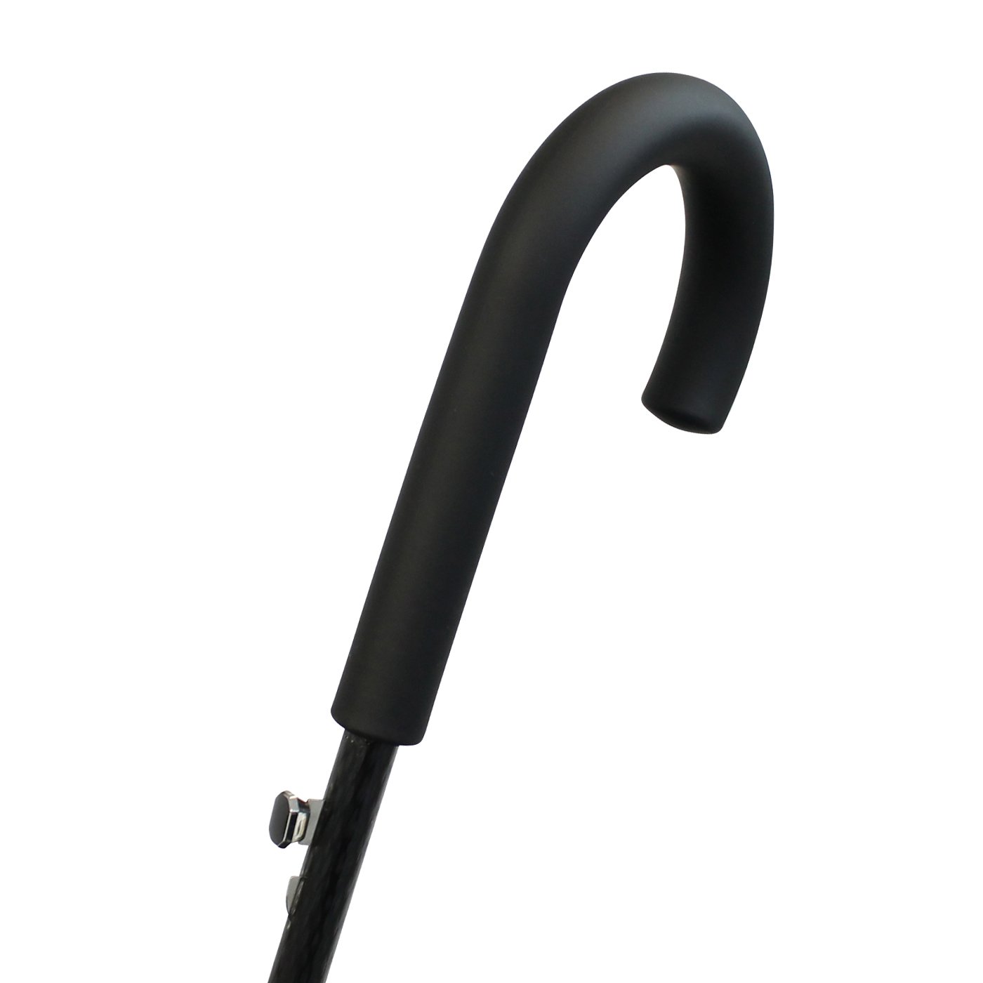 iX Brella Ombrello a bastone, 16 stecche, in full-fiber, con apertura automatica, super stabile, colore nero, nero (Nero) - 84001