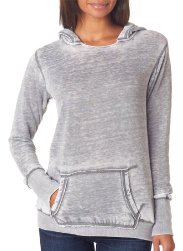 J. America Women's Vintage Zen Hooded Fleece Sweatshirt, Cement, Small #TOP27