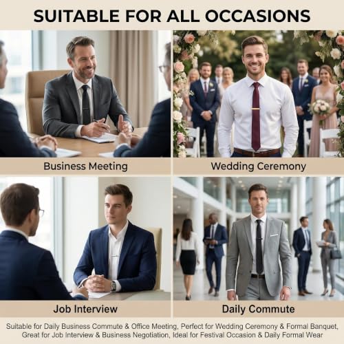 Image of Erioctry Mens Stainless Steel Tie Clips Minimalist Necktie Tie Bar Clasp Clip Clamp Pins Best Gift For Men Business Party Wedding Best Gift and Daily Life