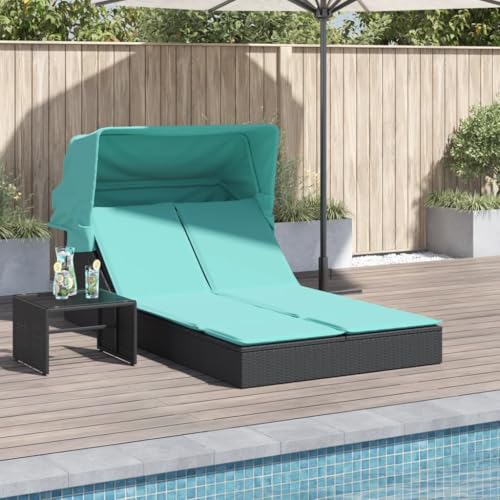 Dimensioni generose: 200 x 100 cm, altezza seduta solo 18 cm, come lettino da campeggio o da giardino per 2 persone