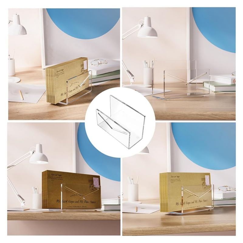 Nvanvmm Mailablage Mail-Organizer Acryl-Postsortierset Zur Aufbewahrung Von Post auf Dem Schreibtisch Briefumschlag-Halter Brief-Organizer-Set für Büro und Schule Bürobedarf & Schreibwaren