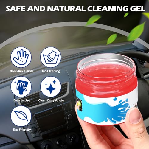12 Pack Car Cleaning Gel Detailing Cleaner Putty Auto Clean Dust Mud Tools Accessories Kit for Car Interior Air Vent Dashboard Keyboard Home Office(Colorful)
