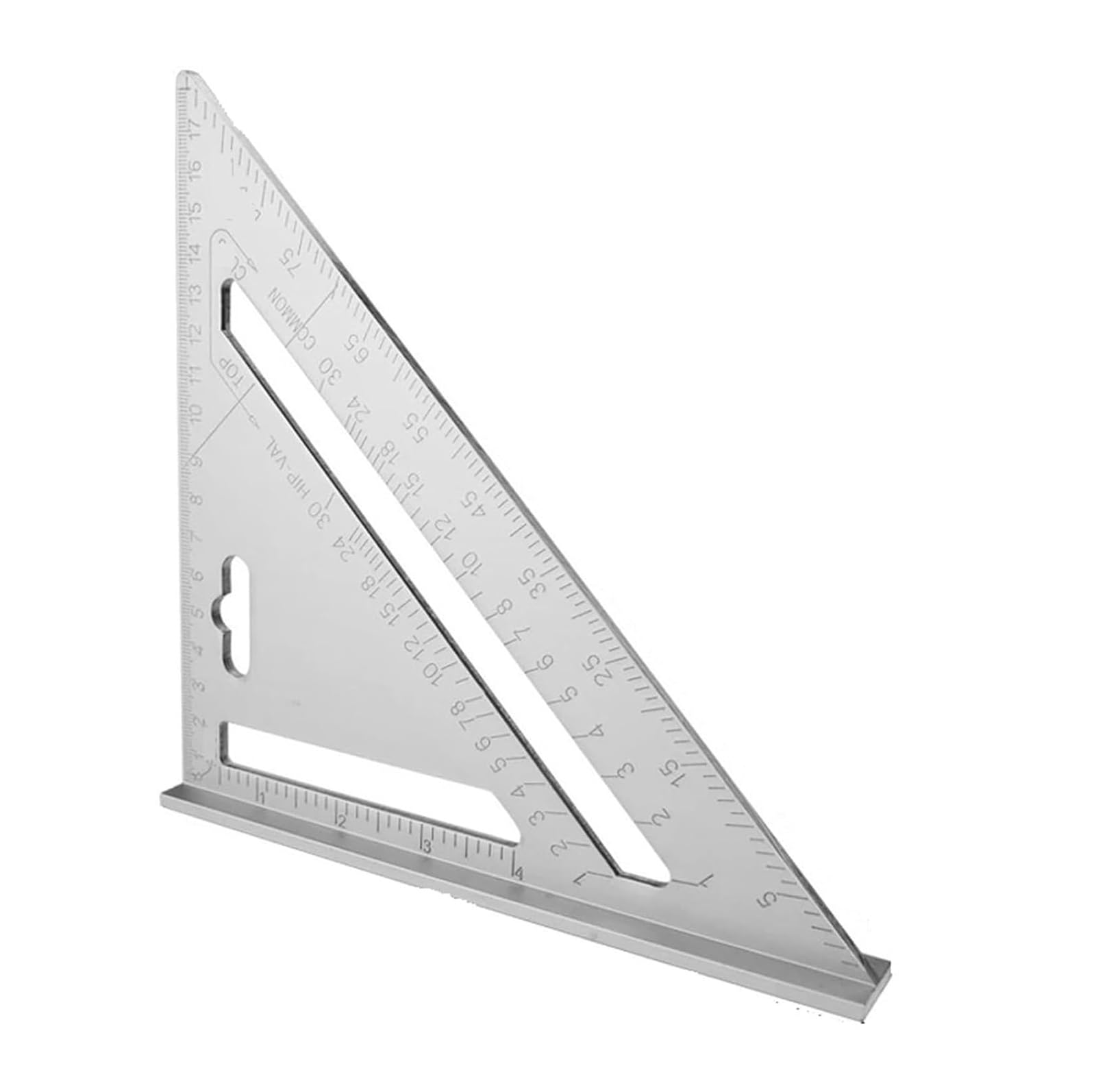 Righello Triangolare da 7 Pollici, Strumento di misurazione in Lega di Alluminio, Set da Falegname, Squadra, Attrezzi per la Lavorazione del Legno