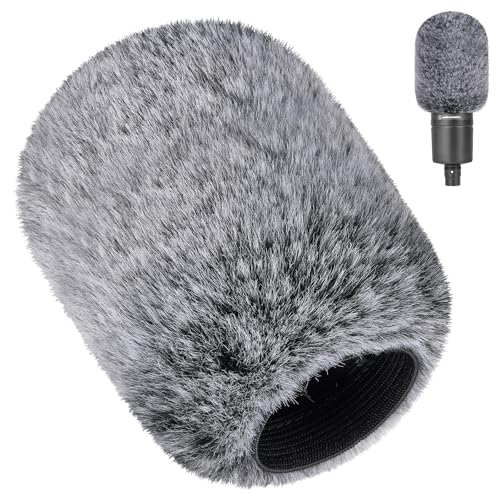 Audio-Technica AT2020マイク用ポップフィルター マイクカバー フォームとふわふわのウィンドスクリーンマフフロントガラス音響録音フィルターとノイズ付き AT2020USB AT2035 AT2040 AT2050 ATR2500 ATR2