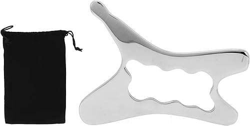 Miniatura 9 de Dioche Tabla de raspado, herramienta Gua Sha, placa de raspado de acero inoxidable, raspador de pies, relajación muscular, fasciotomía, masajeador