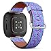 CJBROES Replacement Leather Watch Band, Compatible with Fitbit Versa 3 and Fitbit Sense of Wristband Bracelet Accessory - tie dye