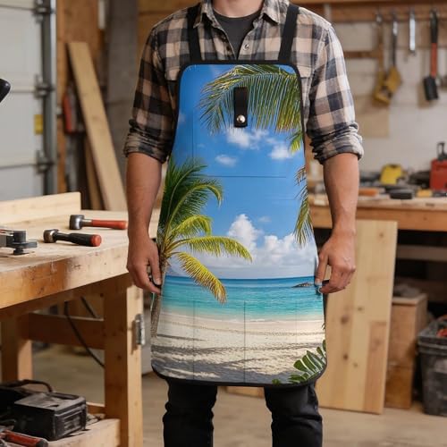 Delantal ajustable con diseño Tropical para hombres y mujeres miniatura 5