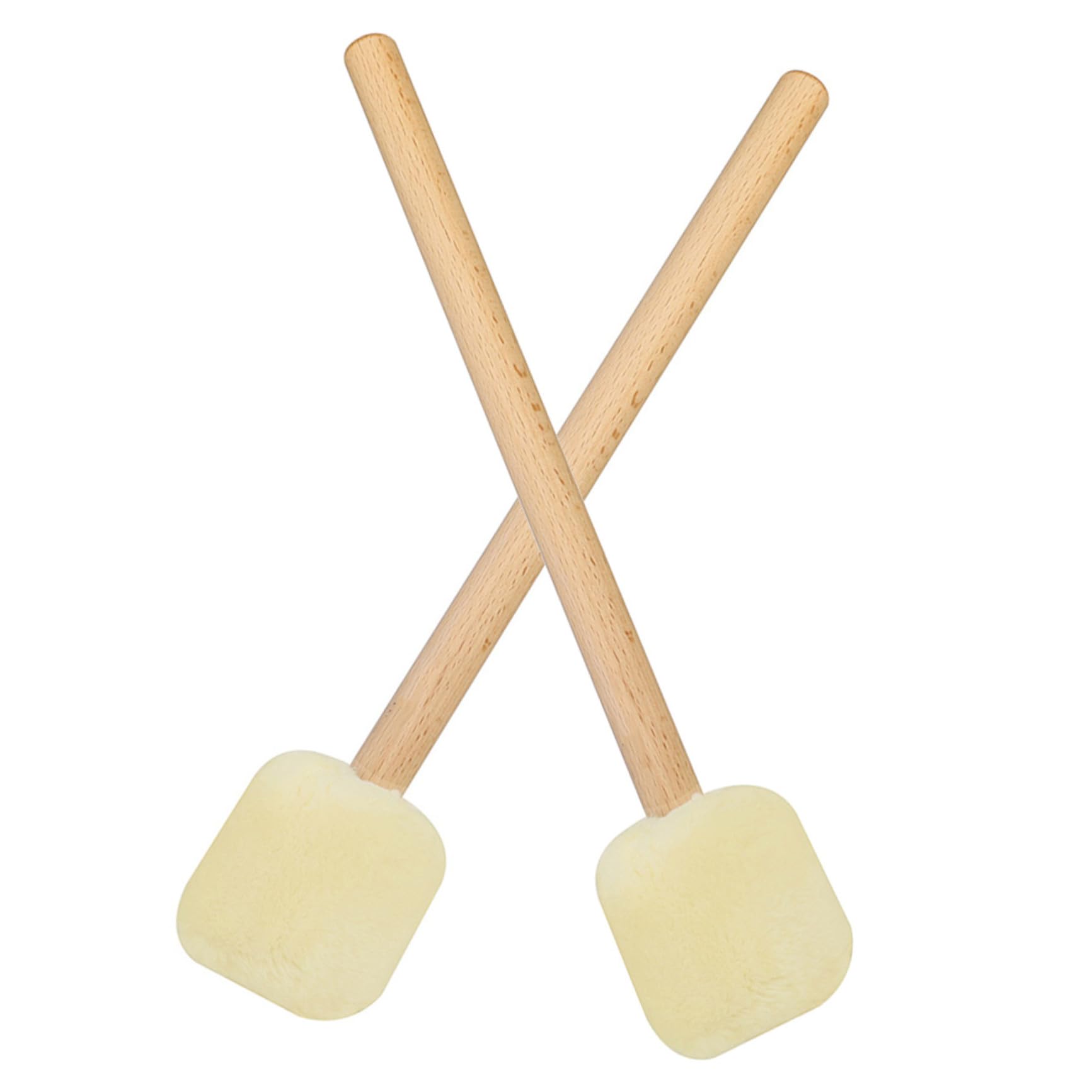 Mallets per Grancassa in Feltro 2 Pezzi Manico in Faggio