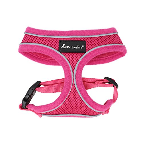 All Pet Solutions Arnés Ajustable de Malla Suave para Perro/Cachorro, Rosa, Grande