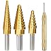 Vastar Titanium Step Drill Bit Set, 3-Piece Set & Automatic Center Punch