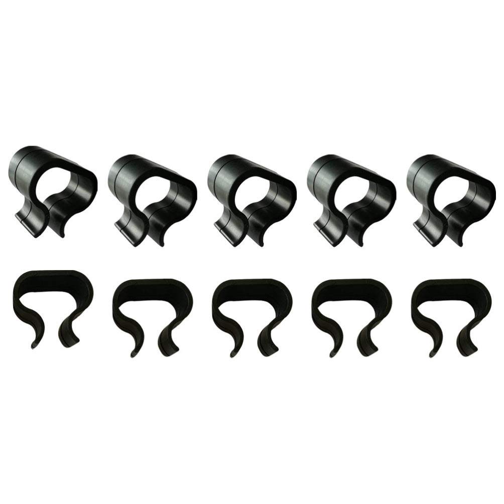 Cabilock 10Pcs Outdoor Patio Furniture Clips Sofa Connect Clamps Rattan Chair Fastener Clips Sofa Chair Alignment Clamps Patio Furniture Accessories (Black)