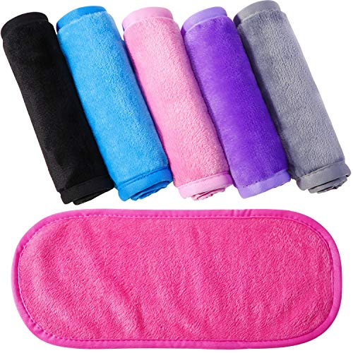 Preisvergleich Produktbild 6 Stücke Makeup Entferner Tücher Makeup Handtuch Mikrofaser Gesicht Reinigungstücher Entfernt Makeup Sofort mit Wasser, Waschbar und Wiederverwendbar
