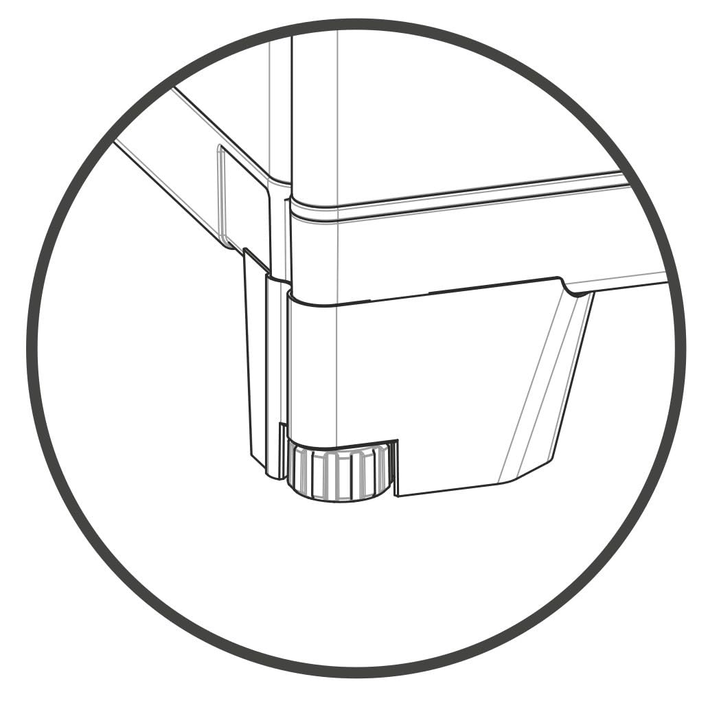 Terry - Ardesia 680, Schrank mit 2 Türen, 1 verstellbarem Regalboden, Steinoptik-Finish, für überdachten Innen- und Außenbereich, 68x39x93,5 cm