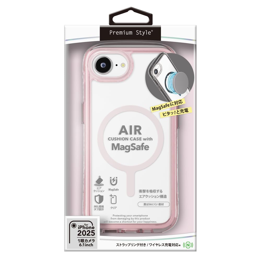 Premium Style iPhone17e iPhone16e 用 MagSafe対応 エアクッションケース サクラ PG-25KMA03PK