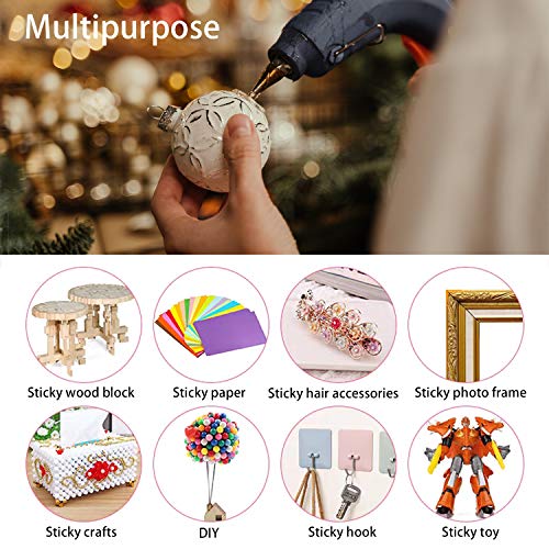 Gwybkq Mini Glitter Hot Glue Sticks 14 Colored for DIY Art Craft,4 inches 80 pcs - Image 5