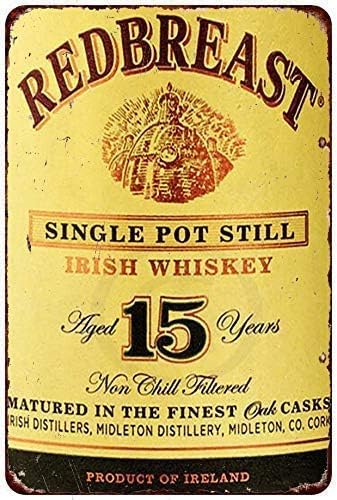 Redbreast Irish Pot Still Vintage Whiskey ad Aluminum Outdoor Courtyard Decoration Sign 8x12 inch