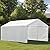 New Yard Carport, Heavy Duty Carport with Roll-Up Door & Removable Sidewalls, Portable Garage for Car, Truck, Boat, All-Season Car Canopy in Reflective White (12x20)