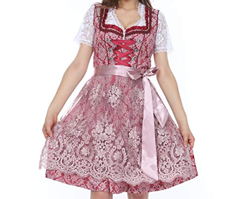 lifos 0600 Weinrote Dirndl Germandress 3Tlg. Oktoberfest Gr.34 bis 52 (44) Cover