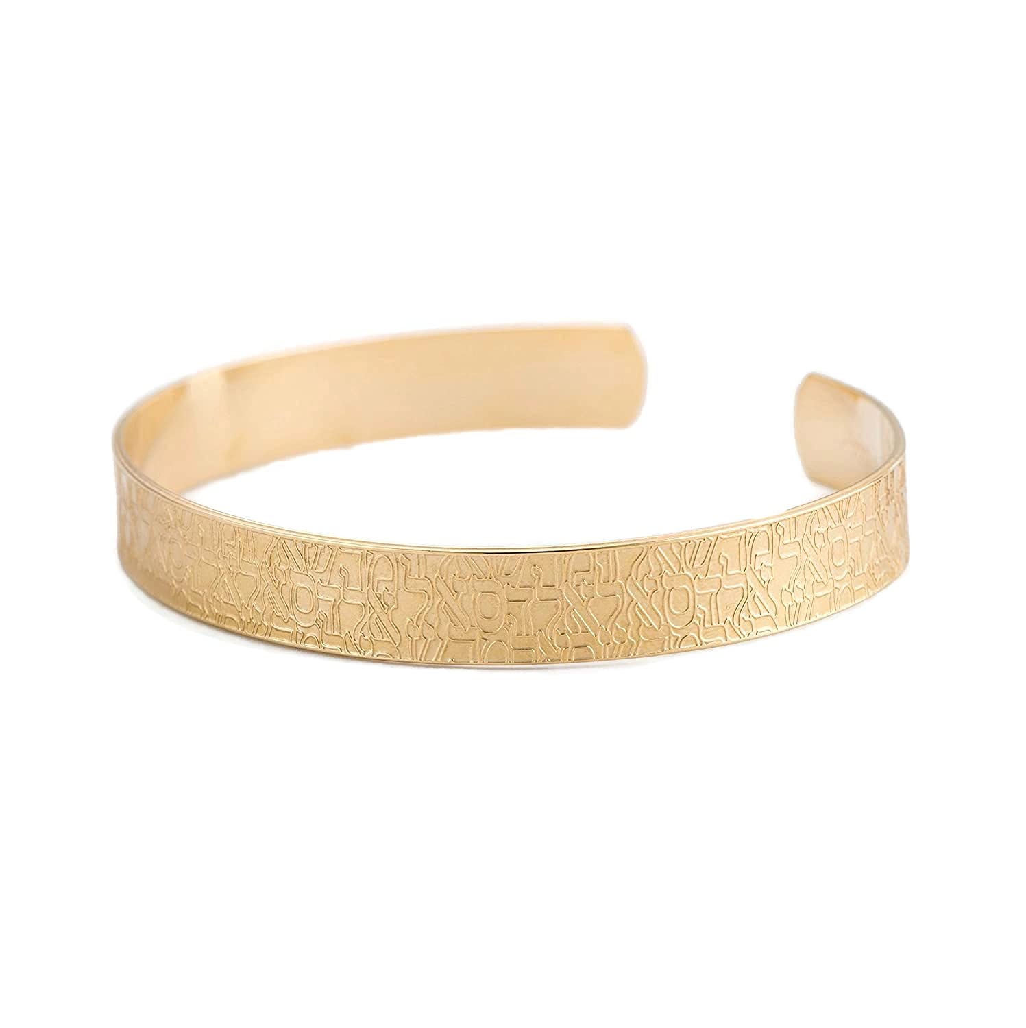 Kabbalah Bracelet, Jewish Cuff Bracelet Engraved With The