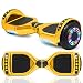 cho 6.5" inch Hoverboard Electric Smart Self Balancing Scooter with Built-in Wireless Speaker LED Wheels and Side Lights Safety Certified (Chrome Gold)