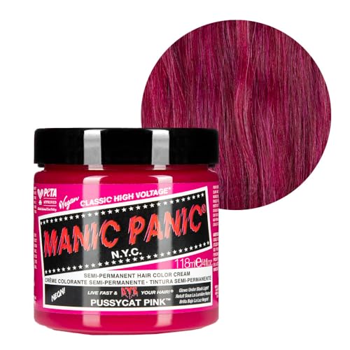 Manic Panic Pussycat Pink, Sem crueldade, Vegan e vibrante 118 ml