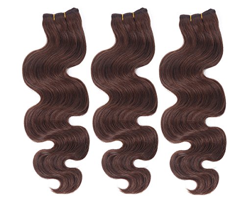 Mike & Mary New Human Hair Weaves 3 Bundles 300g Body Wave Remy Human Hair Extensions (26", 4)