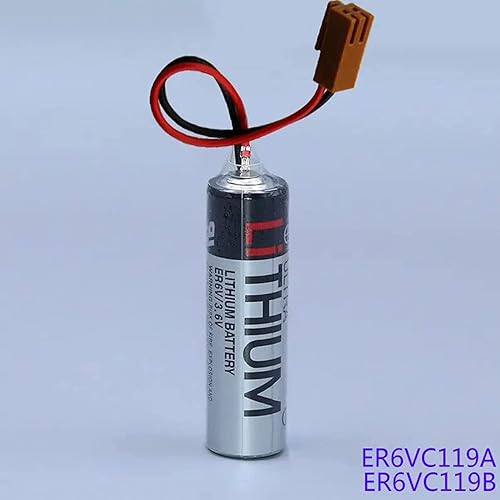 Miniatura 9 de XIAOXX - Batería de litio no recargable de 2400 mAh ER6V3.6V PLC para ER6VC119A119B ER6v 3.6V con enchufe marrón