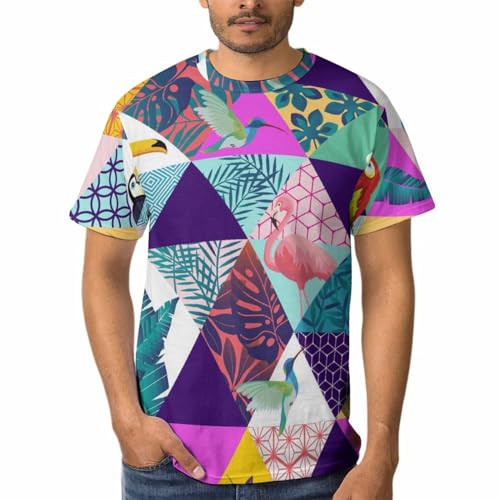 T-Shirt Flamants Homme Léger pour Éviter la Chaleur en Été