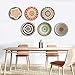 6pcs Decorazioni per cestini da parete fatti a mano - Piatto decorativo da parete in rattan, da appendere alla parete, in vimini, fatto a mano, decorazione per la casa, soggiorno o camera da letto