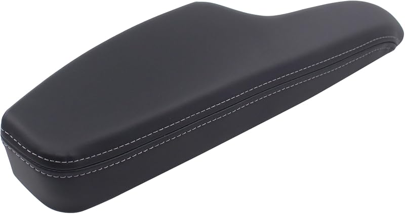 Apoio de braço do painel da porta dianteira esquerda MOTOKU em couro preto para Chrysler 300 e Dodge Charger – 1 unidade