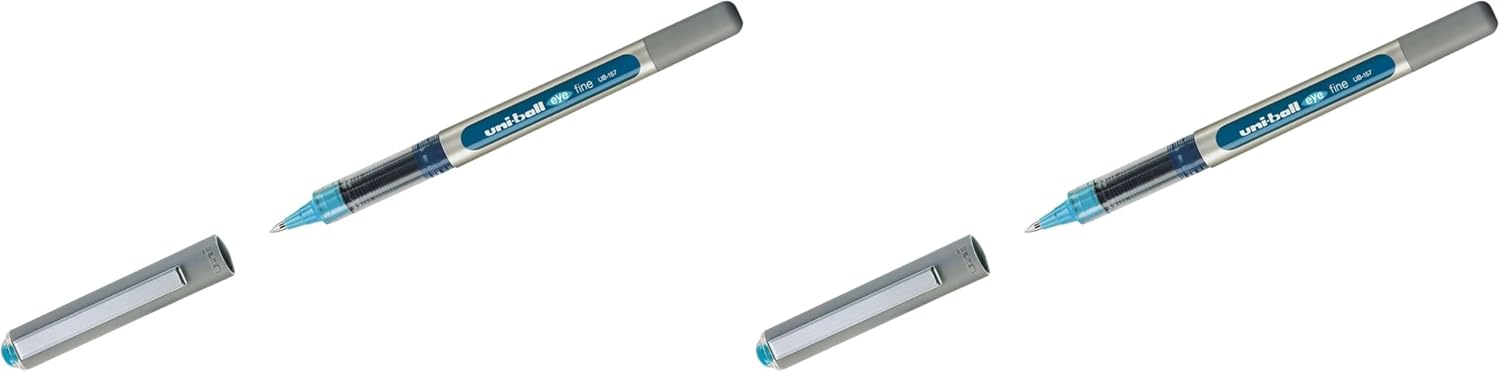 Uni-Ball 148147 0.4 mm Eye Ub-157 Ink Roller - Bright Blue (Pack of 2)