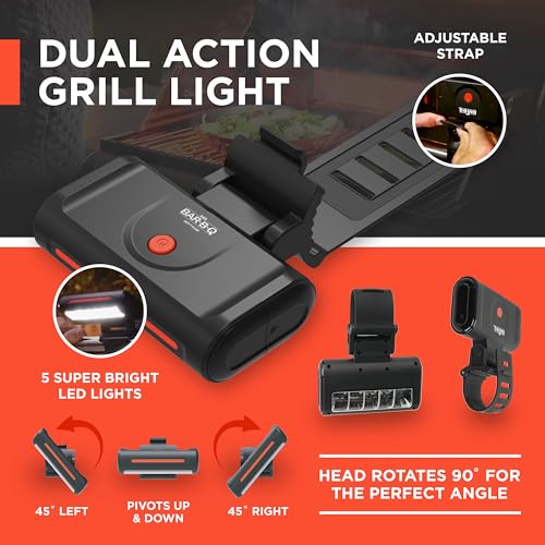 Mr. Bar-B-Q Super Bright BBQ LED Grill Dual Action Light, Adjustable Light Head & Strap for Entire Grilling Space, Water & Heat Resistant by Mr. Bar-B-Q - Image 2