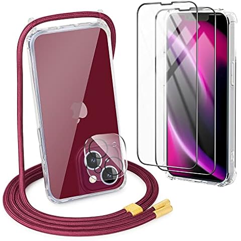 DiDaDi Funda con Cuerda y Protector para iPhone 13 Cover