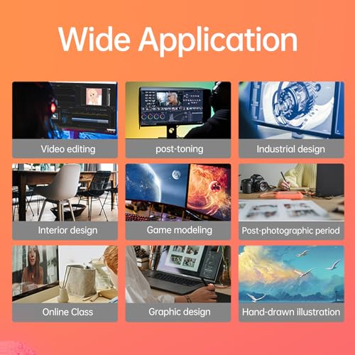 Tableta de dibujo Q5, área activa de 7,68 x 4,80 pulgadas con 16384 niveles de presión, stylus sin batería, 6 teclas rápidas para Windows y Mac, Illustrator miniatura 6