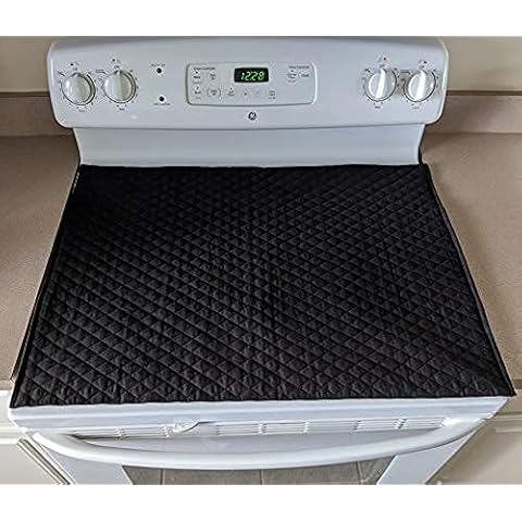 ANGECA Custom Size Stove Top Cover and Protector for Glass, Ceramic Stove - Colors: Black, Red, White and Brown Cover