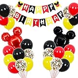 Cartoon Mouse Themed Birthday Decorations - Cartoon Mouse Banner Garland Cartoon Mouse Head Balloons