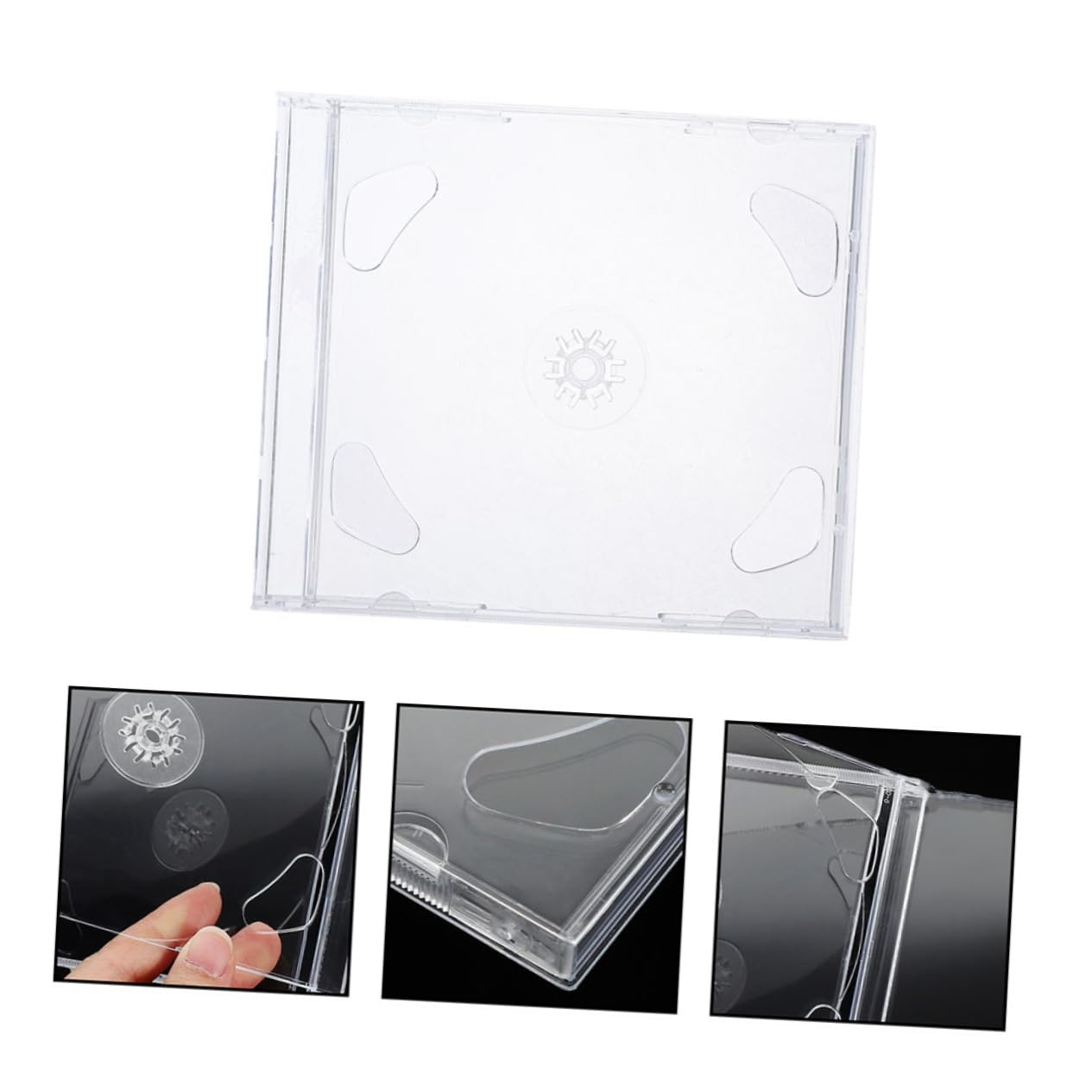 Alipis Raccoglitore Cd, Custodie per CD Portatili in Polistirene, 10 Pezzi, Leggere e Lisce, per Auto e Casa, per Dischi Musica e PC
