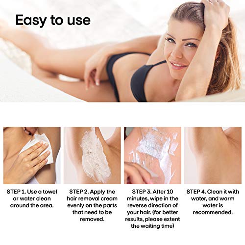 Aobbiy Hair Removal Cream For Women, Women's Depilatory Cream, Powerful, Effective 10 Minutes, No Smell, Non-Irritating, Gently Remove Anywhere Unwanted Hair, For All Skin Type, 100Ml #TOP3