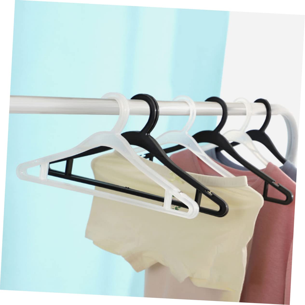 Hohopeti 20pcs Baby Hangers Plastic Coat Hangers for Closet Baby Clothes Hooks Boys and Girls Clothing Organizer Boys and Girls Coat Hanging Tools