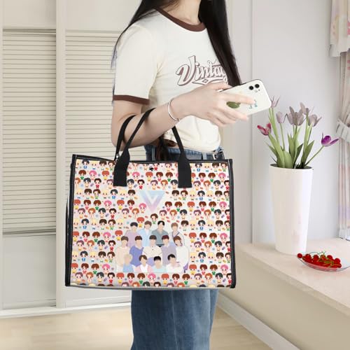 Bolso tote canvas con diseño Korea Lover miniatura 2