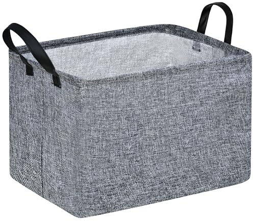 Image of Rec Box Hamper Storage Basket Collapsible Organizer Bin Gift Shelf Baskets for Home and Kitchen Storage