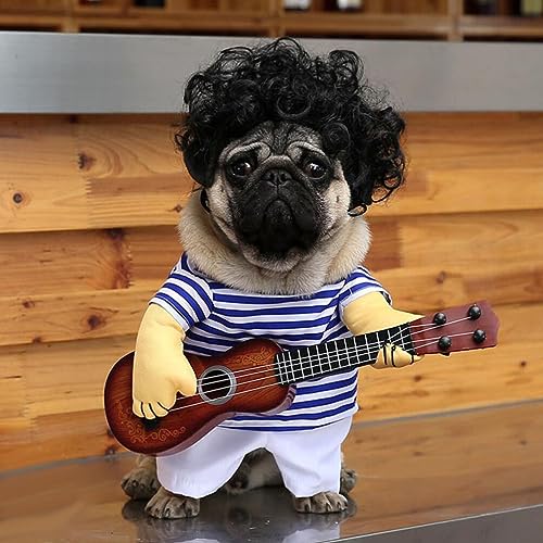 Disfraz de guitarra para perro tamaño M ibasenice miniatura 3