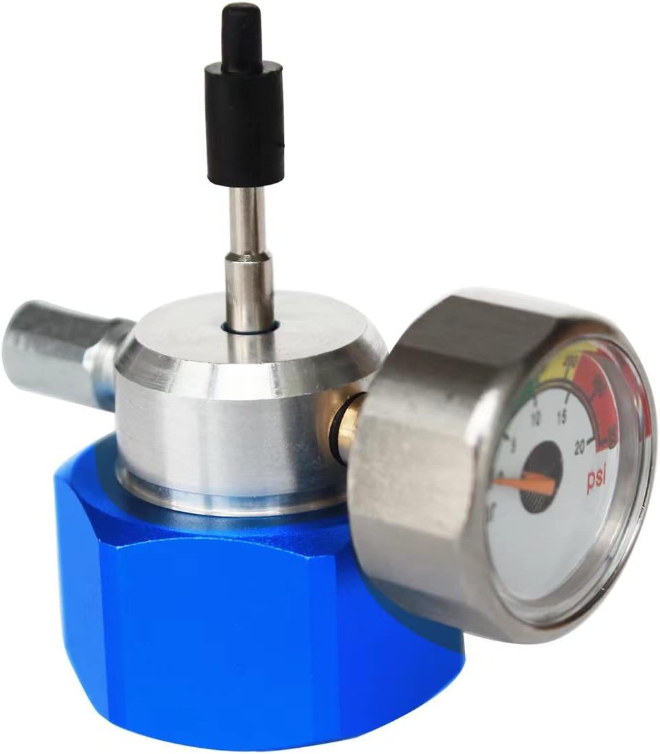 BLKGJTF Airsoft Propane Filling Adapter for Green Gas with Pressure Gauges and