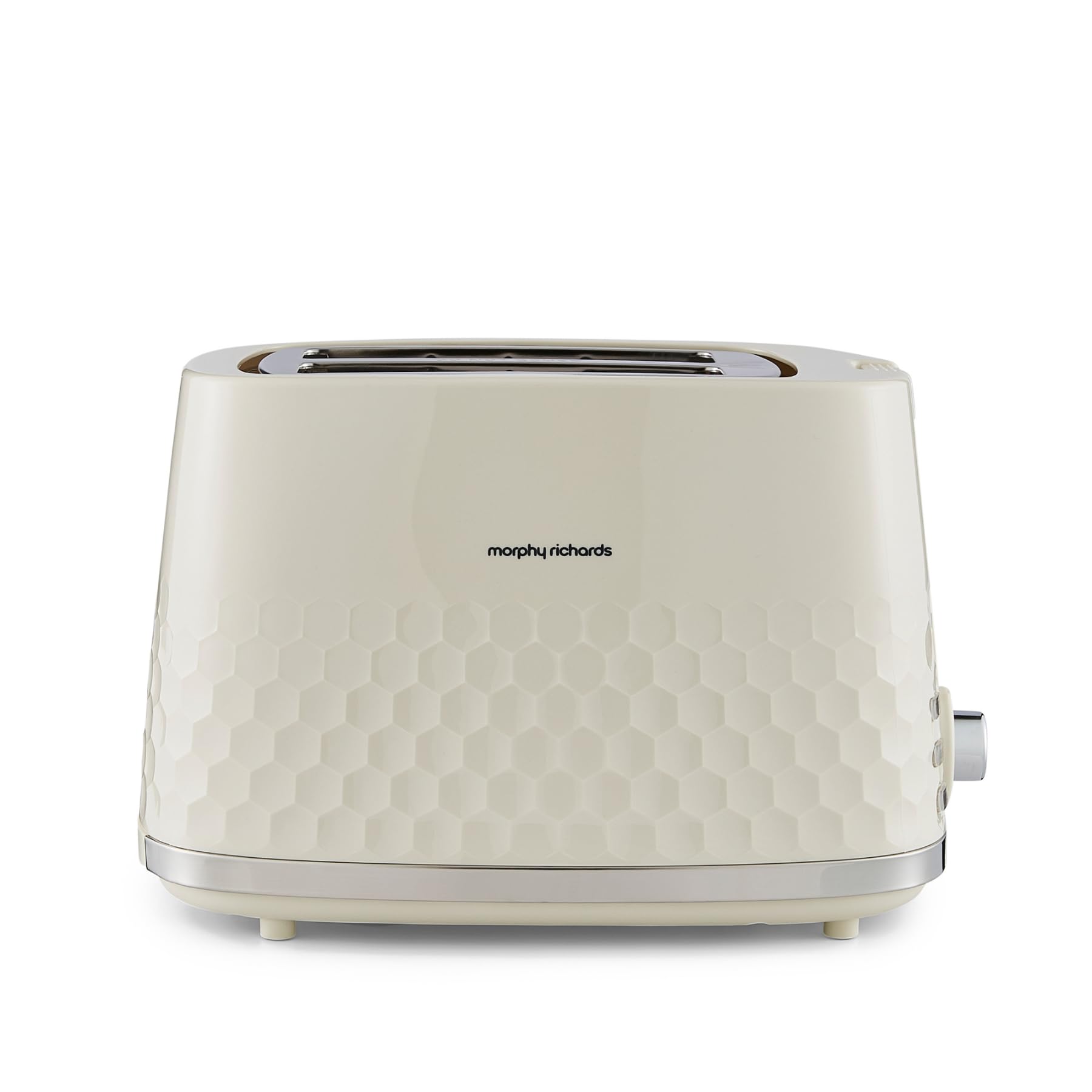 Morphy Richards Hive 2 Slice Toaster, Variable Browning, Removable Crumb Tray, Cancel, Defrost, Reheat, Anti-jam feature, Gloss Finish, 850W, Cream, 220032