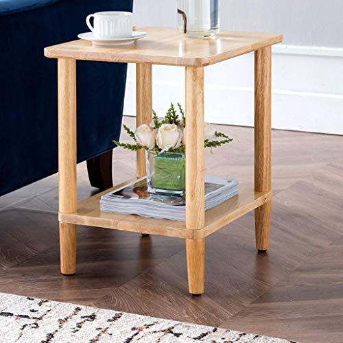 Table café en bois massif carré stable pour petit espace de salon - 4