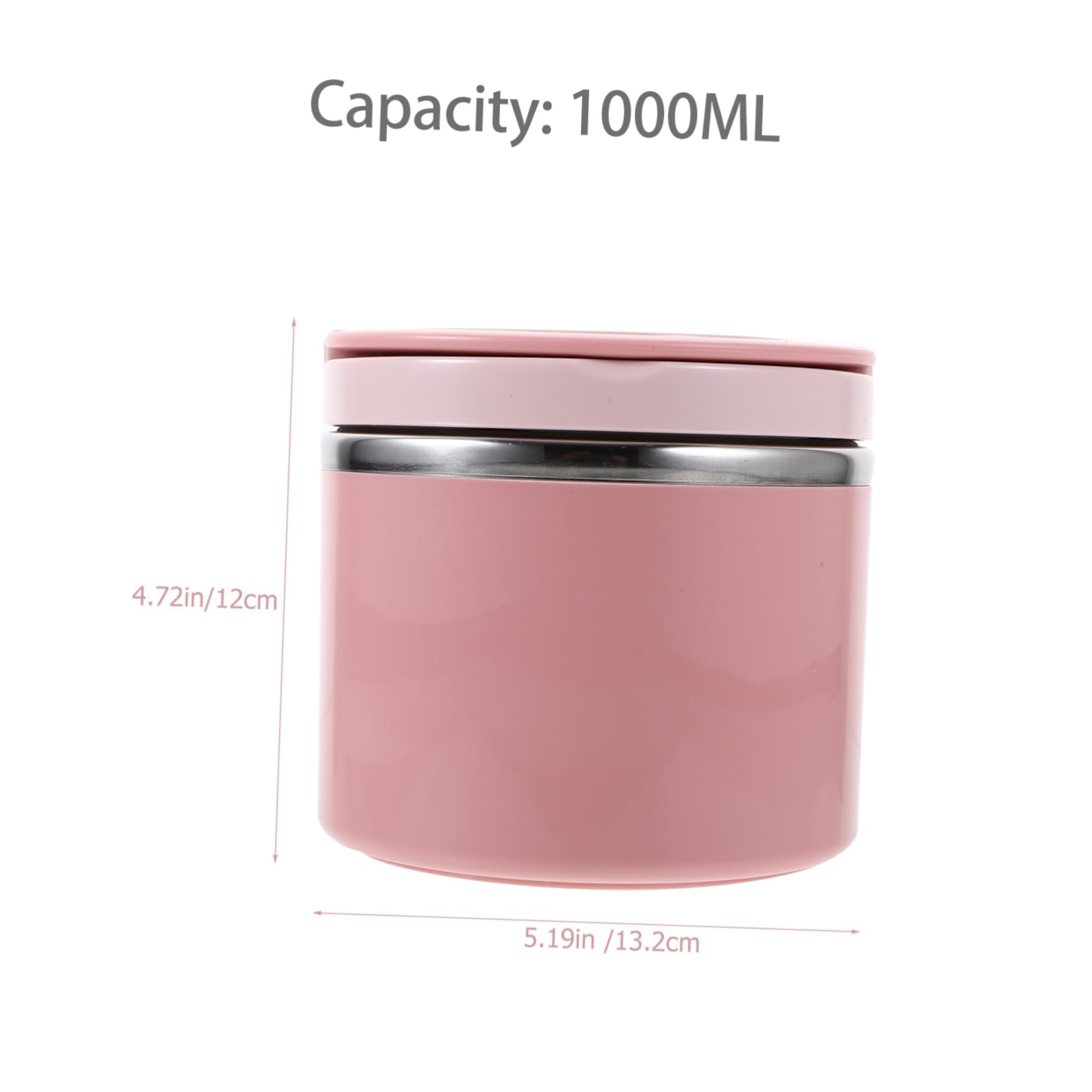 Contenitore Termico per Alimenti 1000ml, Acciaio Inox Rosa
