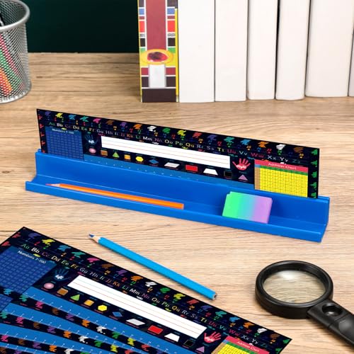 Image of PerKoop 25 Pcs Classroom Desk Name Plates Holder Set