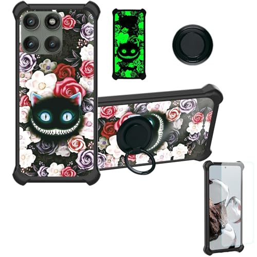 Custodia Comaptibile per Motorola Moto Edge 60 PRO Case con 9H HD Vetro Temperato Cover Supporto PC + Silicone YGH-LZM