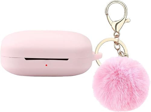 Funda para OnePlus Buds Pro 2, bonita funda de silicona suave con llavero con pompón para OnePlus Buds Pro 2 funda protectora de auriculares